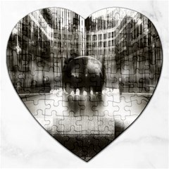 Black And White Hdr Spreebogen Jigsaw Puzzle (heart) by Nexatart