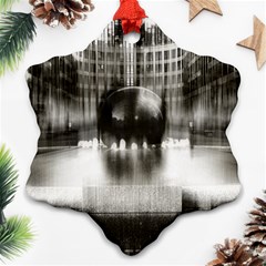 Black And White Hdr Spreebogen Ornament (snowflake) by Nexatart