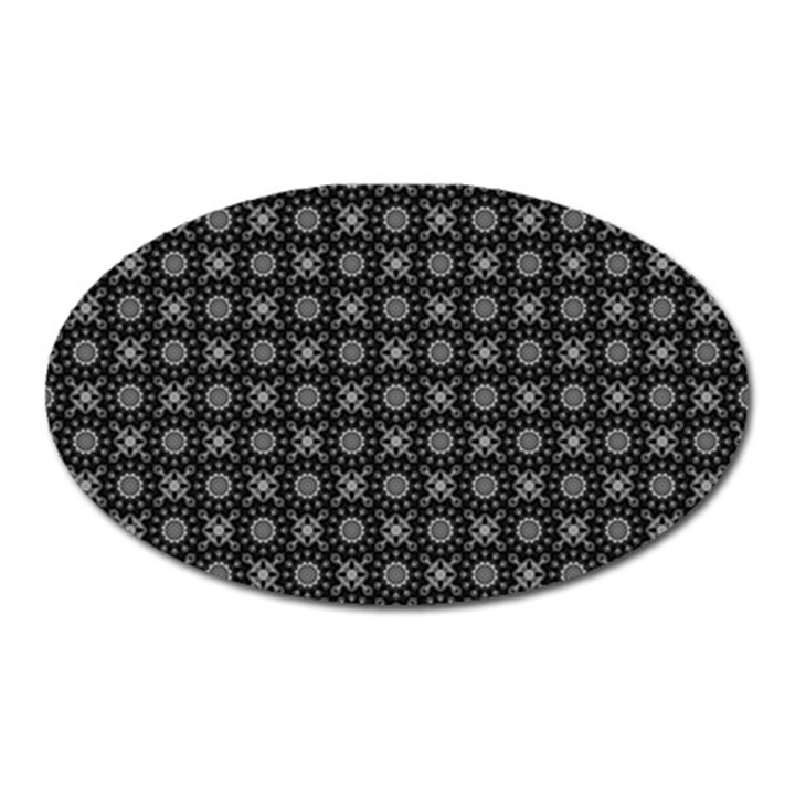 Kaleidoscope Seamless Pattern Oval Magnet