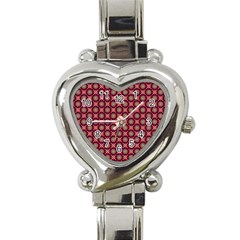 Kaleidoscope Seamless Pattern Heart Italian Charm Watch