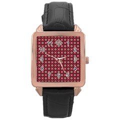 Kaleidoscope Seamless Pattern Rose Gold Leather Watch  by Nexatart