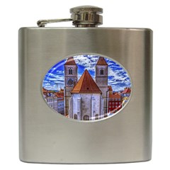 Steeple Church Building Sky Great Hip Flask (6 Oz) by Nexatart