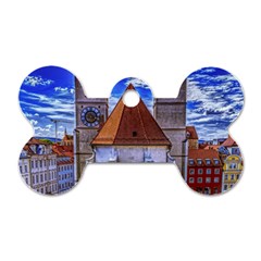 Steeple Church Building Sky Great Dog Tag Bone (two Sides) by Nexatart