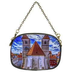 Steeple Church Building Sky Great Chain Purses (one Side)  by Nexatart