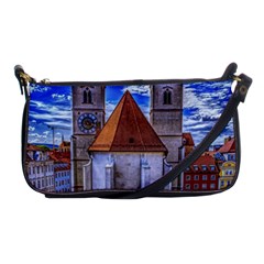 Steeple Church Building Sky Great Shoulder Clutch Bags by Nexatart