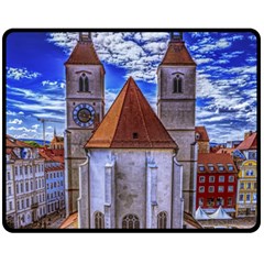 Steeple Church Building Sky Great Fleece Blanket (medium)  by Nexatart