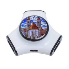 Steeple Church Building Sky Great 3-port Usb Hub by Nexatart