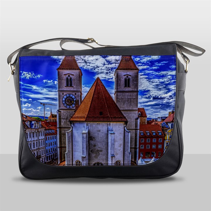 Steeple Church Building Sky Great Messenger Bags