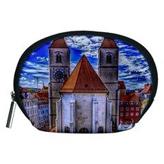 Steeple Church Building Sky Great Accessory Pouches (medium)  by Nexatart