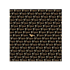 Hotwife Vixen With Butterfly In Gold On Black Small Satin Scarf (square) by MakeaStatementClothing