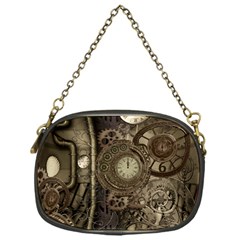 Stemapunk Design With Clocks And Gears Chain Purses (one Side)  by FantasyWorld7