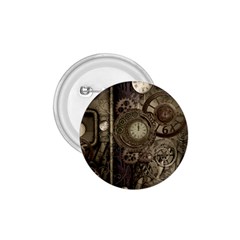 Stemapunk Design With Clocks And Gears 1 75  Buttons by FantasyWorld7