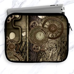 Stemapunk Design With Clocks And Gears Apple Ipad 2/3/4 Zipper Cases by FantasyWorld7