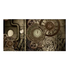 Stemapunk Design With Clocks And Gears Satin Shawl by FantasyWorld7