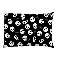 Skull, Spider And Chest  - Halloween Pattern Pillow Case by Valentinaart