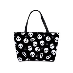 Skull, Spider And Chest  - Halloween Pattern Shoulder Handbags by Valentinaart