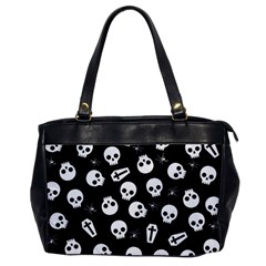 Skull, Spider And Chest  - Halloween Pattern Office Handbags by Valentinaart