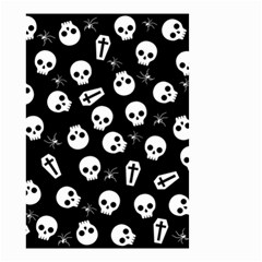 Skull, Spider And Chest  - Halloween Pattern Small Garden Flag (two Sides) by Valentinaart