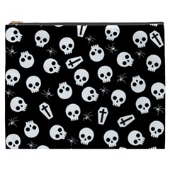 Skull, Spider And Chest  - Halloween Pattern Cosmetic Bag (xxxl)  by Valentinaart