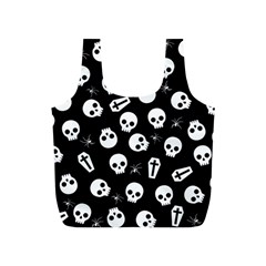 Skull, Spider And Chest  - Halloween Pattern Full Print Recycle Bags (s)  by Valentinaart