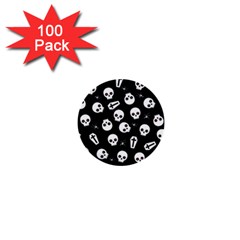 Skull, Spider And Chest  - Halloween Pattern 1  Mini Buttons (100 Pack)  by Valentinaart