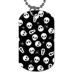 Skull, spider and chest  - Halloween pattern Dog Tag (One Side) Front