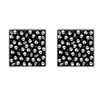 Skull, spider and chest  - Halloween pattern Cufflinks (Square) Front(Pair)