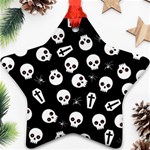 Skull, spider and chest  - Halloween pattern Star Ornament (Two Sides) Front