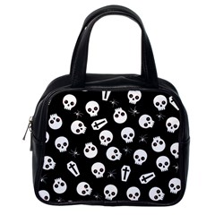 Skull, Spider And Chest  - Halloween Pattern Classic Handbags (one Side) by Valentinaart