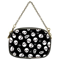 Skull, Spider And Chest  - Halloween Pattern Chain Purses (one Side)  by Valentinaart