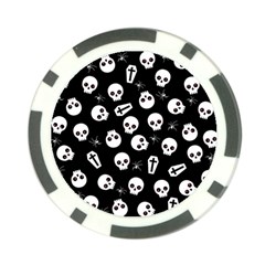 Skull, Spider And Chest  - Halloween Pattern Poker Chip Card Guard (10 Pack) by Valentinaart