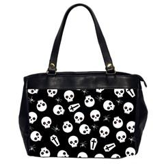 Skull, Spider And Chest  - Halloween Pattern Office Handbags (2 Sides)  by Valentinaart