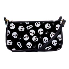 Skull, Spider And Chest  - Halloween Pattern Shoulder Clutch Bags by Valentinaart