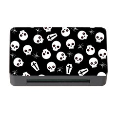 Skull, Spider And Chest  - Halloween Pattern Memory Card Reader With Cf by Valentinaart