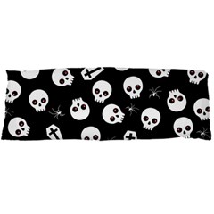 Skull, Spider And Chest  - Halloween Pattern Body Pillow Case Dakimakura (two Sides) by Valentinaart