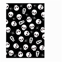 Skull, Spider And Chest  - Halloween Pattern Large Garden Flag (two Sides) by Valentinaart