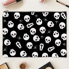 Skull, Spider And Chest  - Halloween Pattern Cosmetic Bag (xxxl)  by Valentinaart