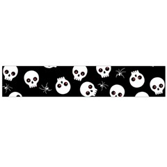 Skull, Spider And Chest  - Halloween Pattern Flano Scarf (large) by Valentinaart