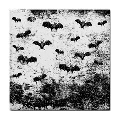 Vintage Halloween Bat Pattern Tile Coasters by Valentinaart