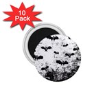 Vintage Halloween Bat pattern 1.75  Magnets (10 pack)  Front