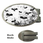 Vintage Halloween Bat pattern Money Clips (Oval)  Front