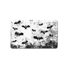 Vintage Halloween Bat Pattern Magnet (name Card) by Valentinaart