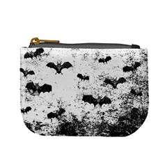 Vintage Halloween Bat Pattern Mini Coin Purses by Valentinaart