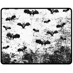 Vintage Halloween Bat Pattern Fleece Blanket (medium)  by Valentinaart