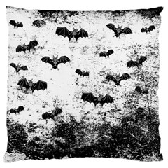 Vintage Halloween Bat Pattern Large Flano Cushion Case (one Side) by Valentinaart