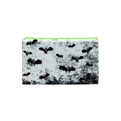 Vintage Halloween Bat Pattern Cosmetic Bag (xs) by Valentinaart