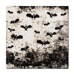 Vintage Halloween Bat Pattern Tile Coasters by Valentinaart