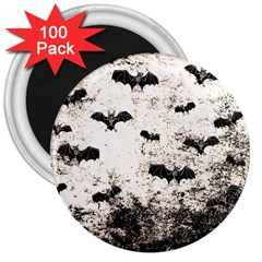 Vintage Halloween Bat Pattern 3  Magnets (100 Pack) by Valentinaart