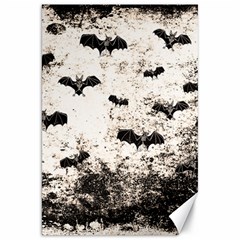 Vintage Halloween Bat Pattern Canvas 20  X 30   by Valentinaart