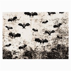 Vintage Halloween Bat Pattern Large Glasses Cloth (2-side) by Valentinaart